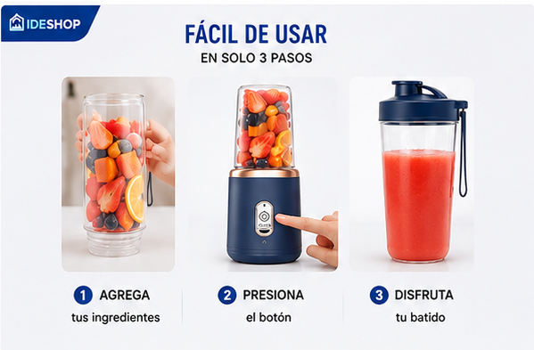 Mini Licuadora Portátil Recargable 2 en 1 🥤