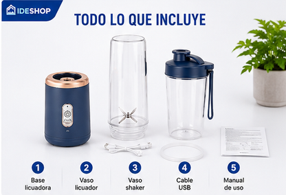 Mini Licuadora Portátil Recargable 2 en 1 🥤