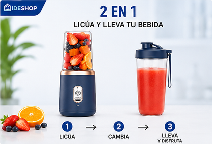 Mini Licuadora Portátil Recargable 2 en 1 🥤